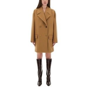Moschino Double-Breasted Wool Coat With Wide Lapel - NWT